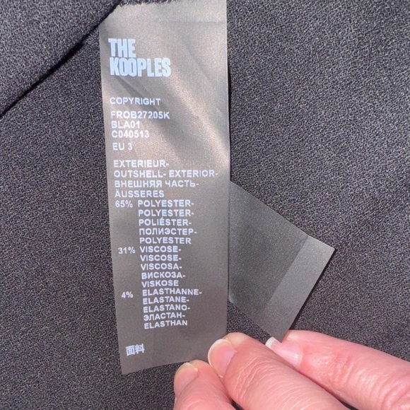 The Kooples Black Long Sleeve Dress us size 6/8 (kooples fr size 3)NEW - Picture 6 of 9